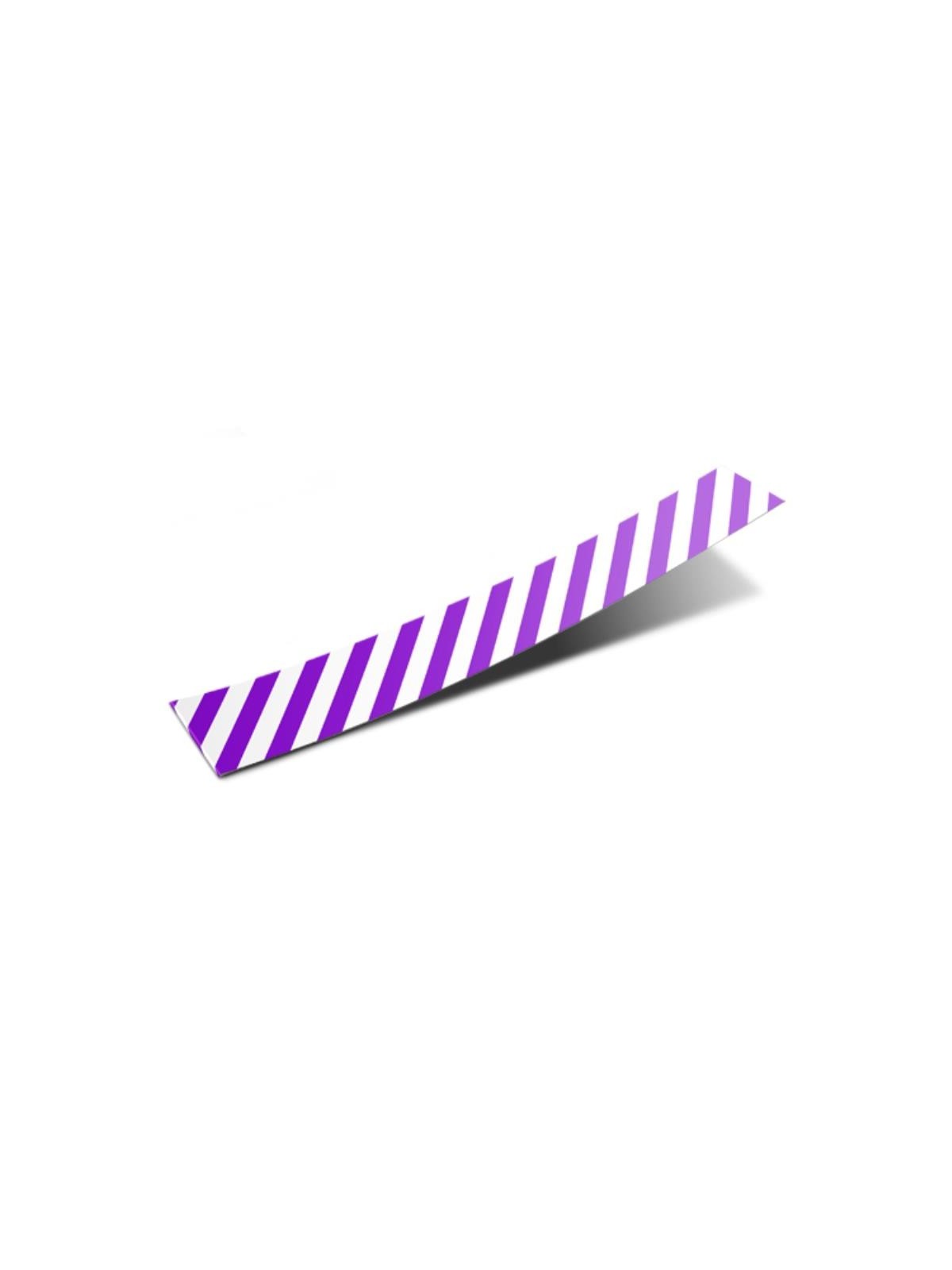 Etiquette Bandelette rayé blanc -  violet - Coserwa
