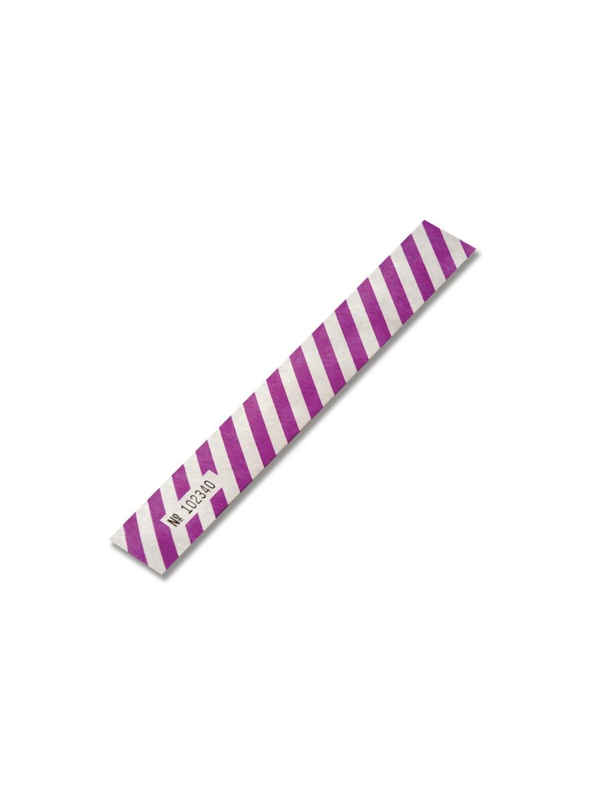 Etiquette Diwa Tyvek sans code EAN rayé violet - blanc