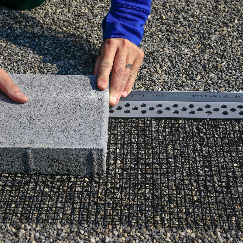 Profil droit de bordure avec filet - STEINFIX®