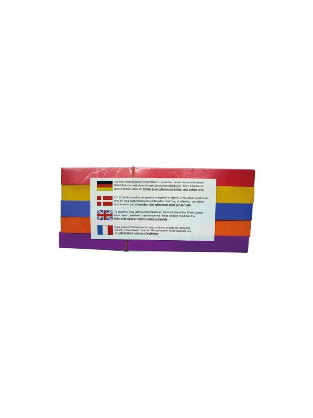 Etiquette bandelette panachée 5 lots de 200 p. - Coserwa