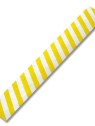 Etiquette Tyvek à agrafer rayé jaune - blanc - Coserwa